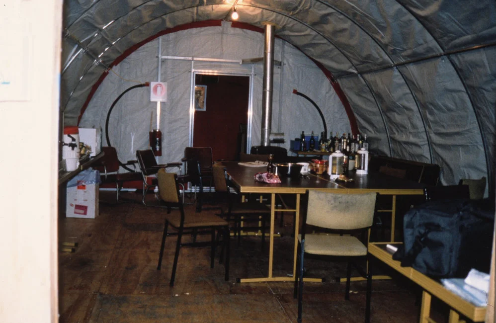 Cape Roberts Project: Inside Cape Roberts mess tent