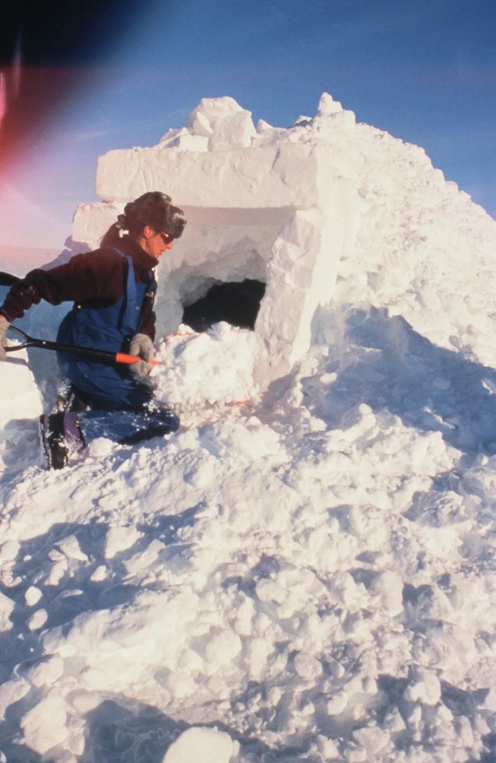 Lisa Holliday AFT Inspects a snow mound