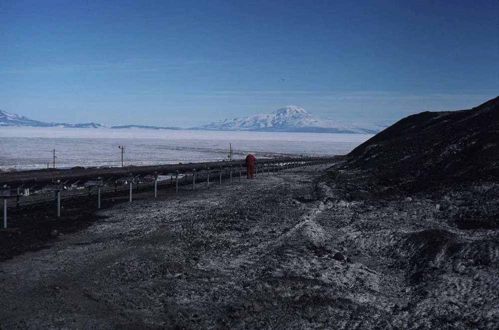 The road between Scott Base and McMurdo Station
