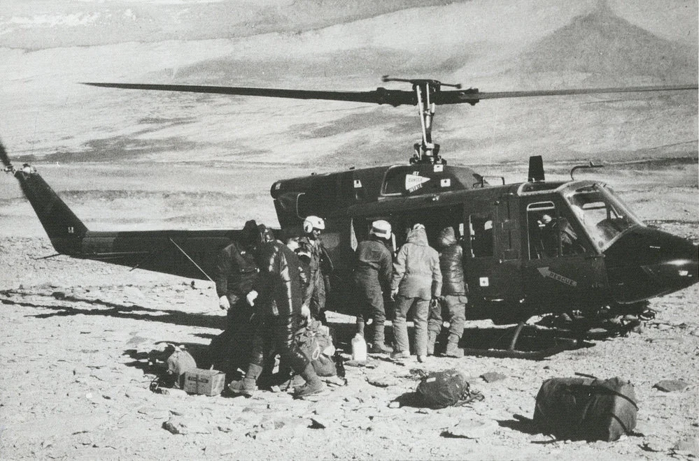 Loading Japanese gear into helicopter at Vanda