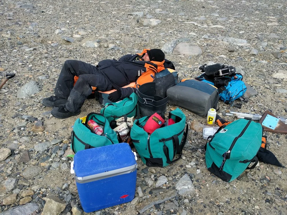 Ben Zupo from National Geographic filming in the Dry Valleys with K020