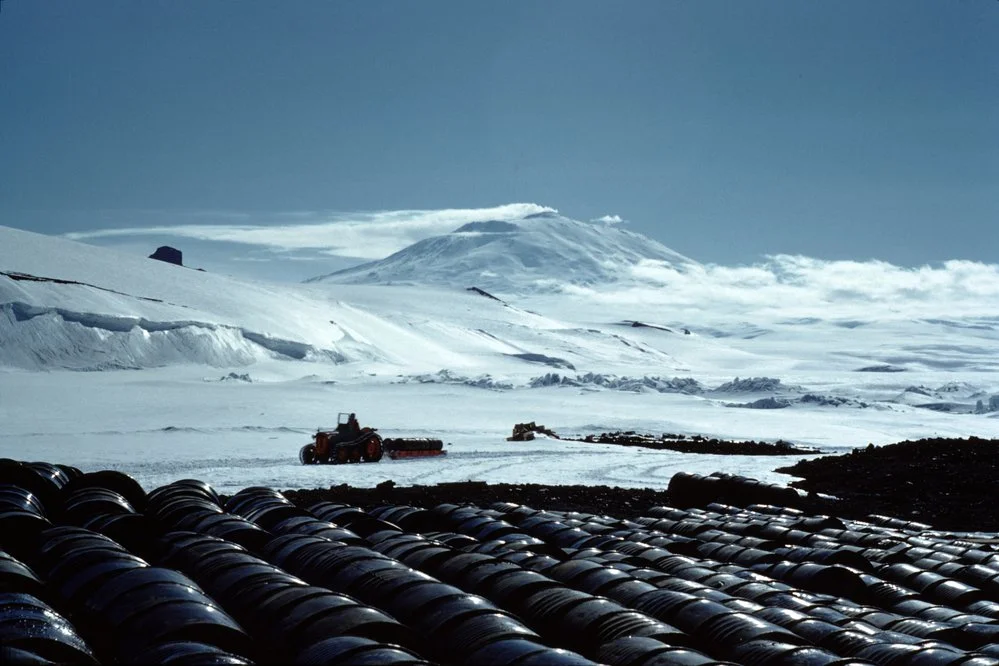 TAE-IGY fuel drum storage, Scott Base