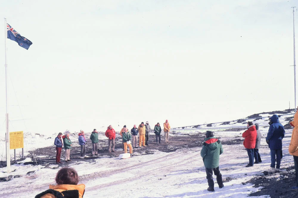 Flag ceremony 25th Anniversary Antarctic Treaty
