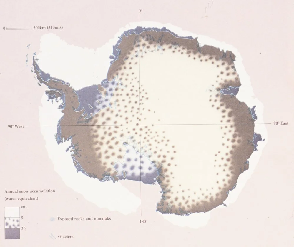 Antarctic Annual Snowfall Map