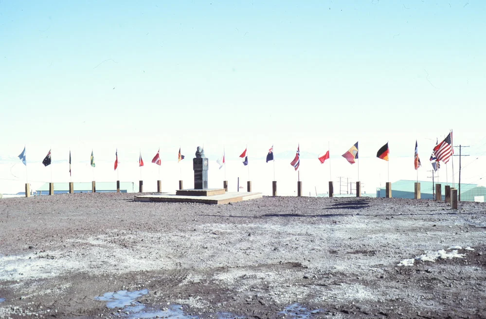 Flags of Treaty Nations Flying on Thanksgiving Day at McMurdo