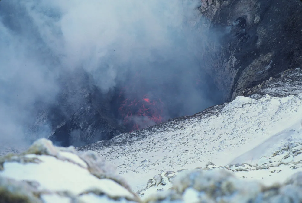 View into Mount Erebus inner crater