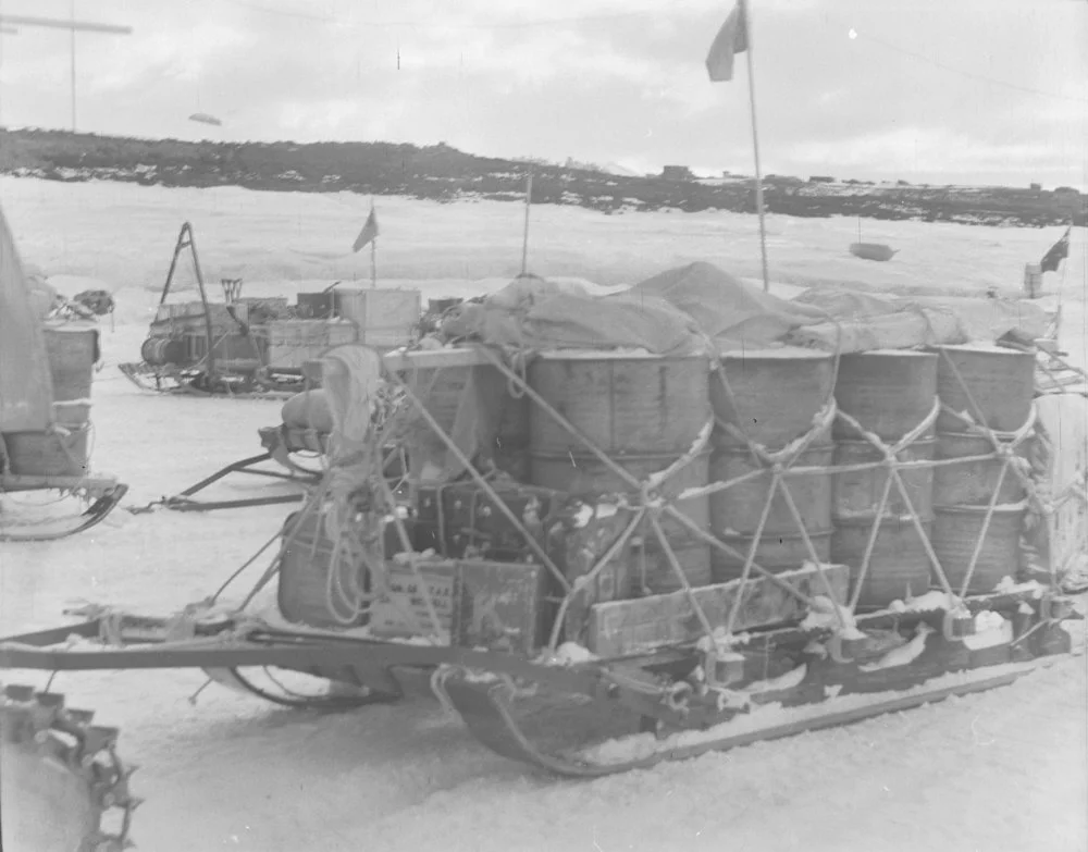 Sledge towed behind sno-cats