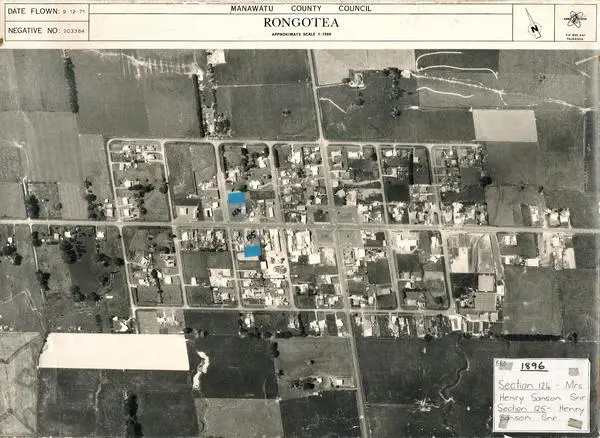 Aerial Photograph Print, Rongotea, 203384 [annotated]