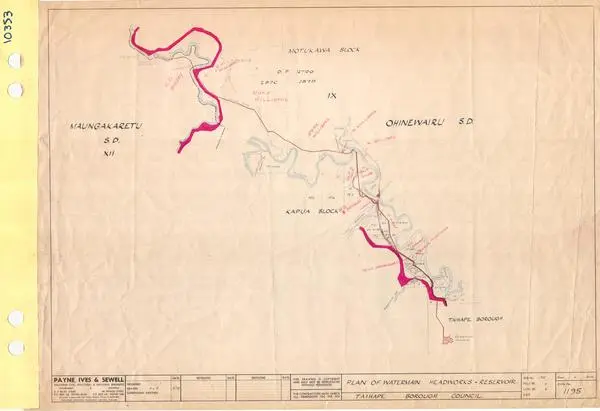 Plan of Watermain Headworks - Reservoir