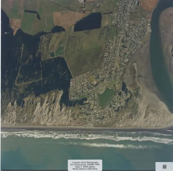 Aerial Contact Print: Waiinu Beach To Otaki River Coastal Survey, Photo No. 60