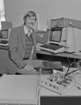 Mark Titchener with computer