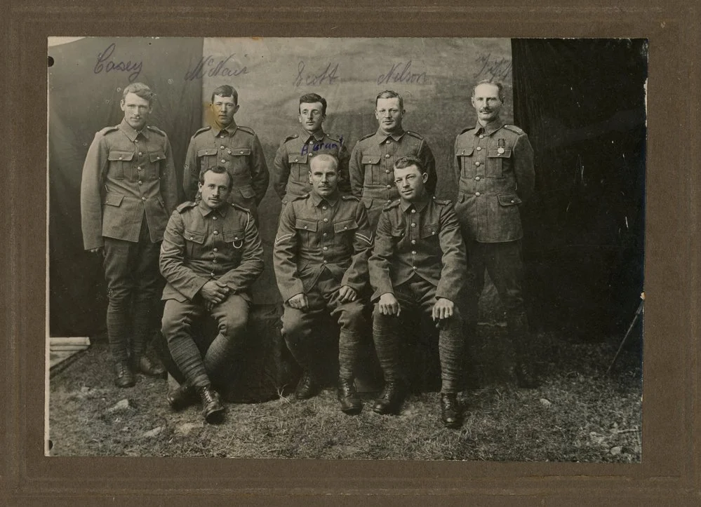 Group of NZ WW1 Soldiers including Peter Arthur Grant, Outram