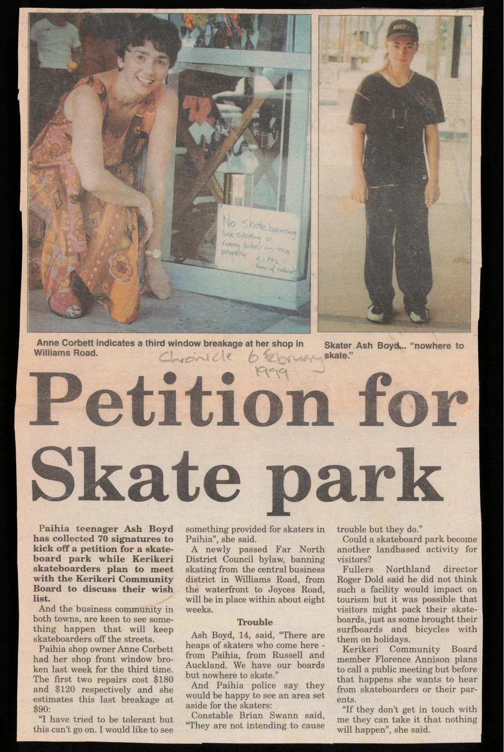 Petition for skate park
