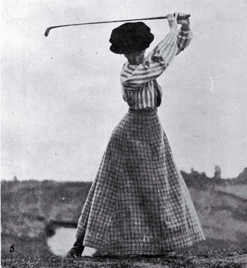 Miss Cowlishaw competing in the Christchurch Golf Club's Easter Tournament held on the Shirley Links