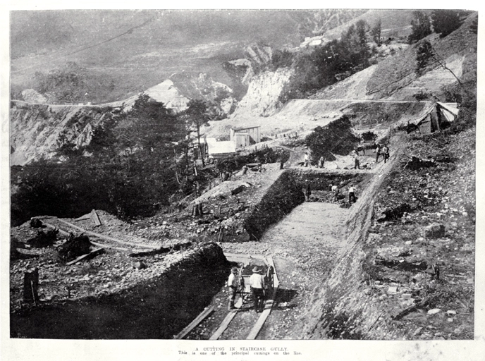 A cutting in Staircase Gully
