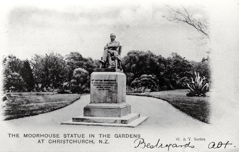 William Sefton Moorhouse statue, Botanic Gardens, Christchurch