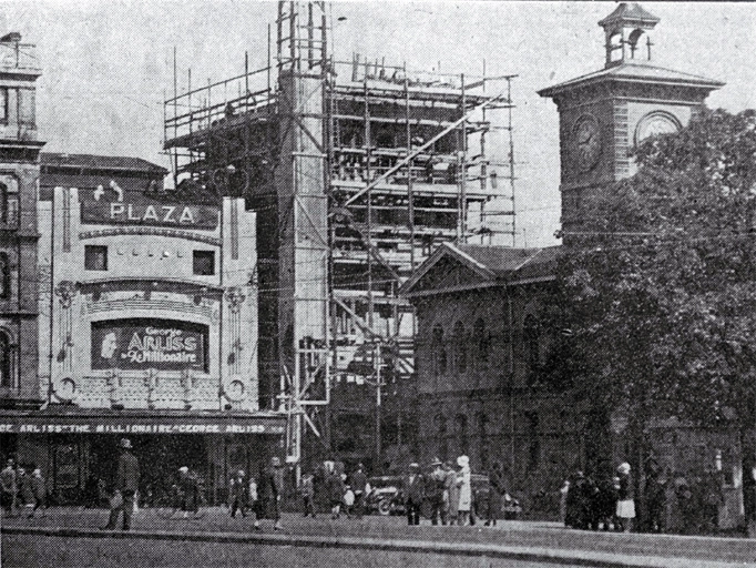 Looking towards the south-west corner of Cathedral Square, Christchurch