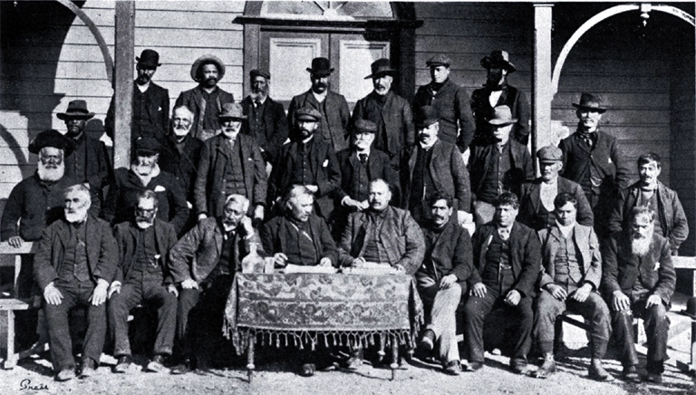 Delegates who attended a representative Maori gathering at Arowhenua Pa, Temuka