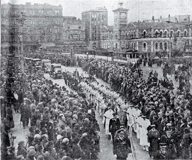 The funeral of Nurse Maude, founder of the District Nursing Service