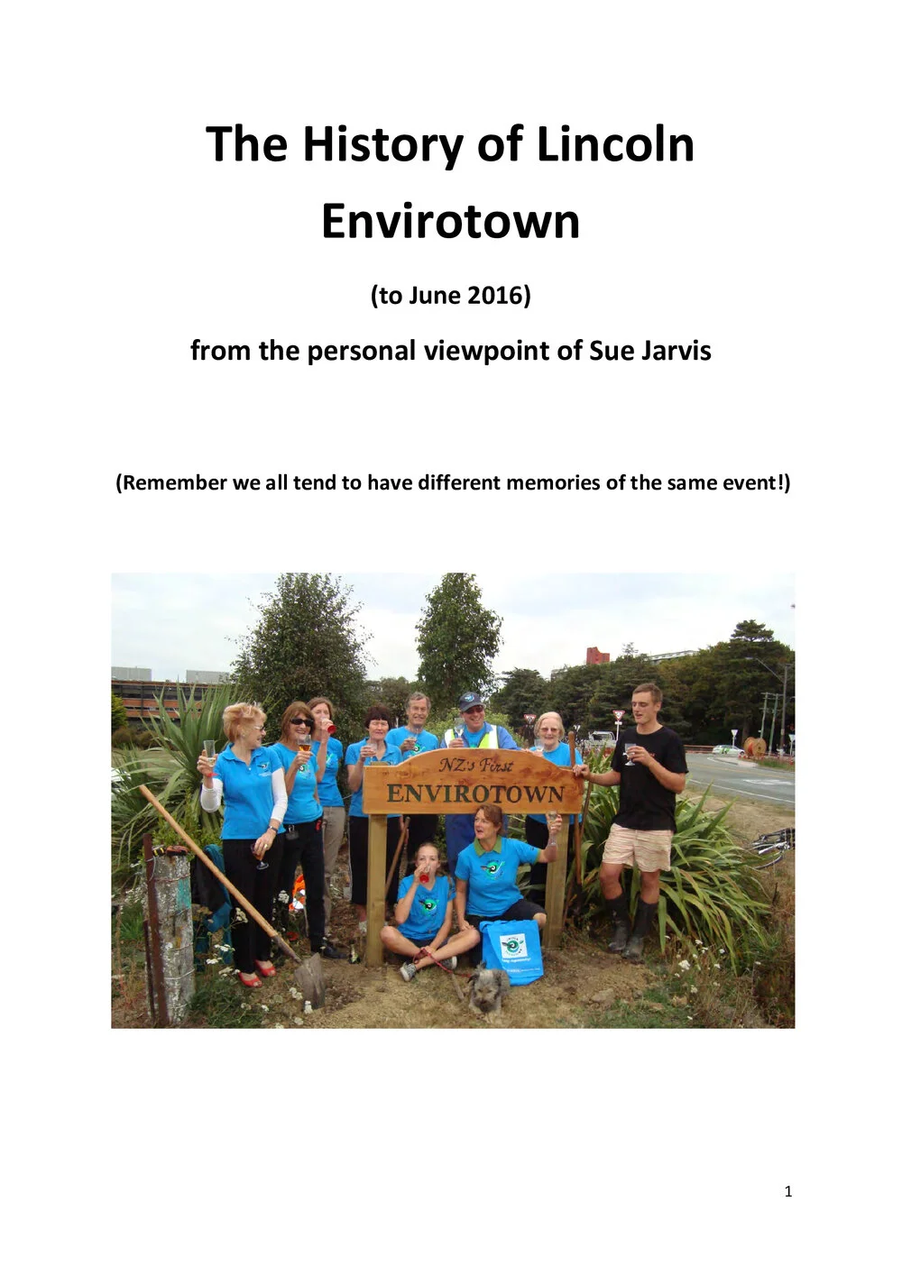 The History of Lincoln Envirotown