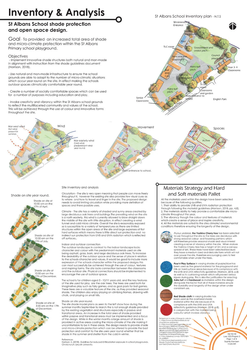 2018 - St Albans School shade protection and open space design - Sophie Harrison