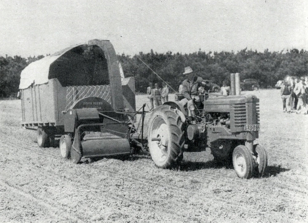 1951 Forage harvester loading lucerne