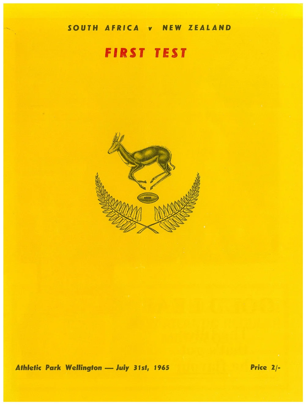 South Africa versus New Zealand, First Test, 31 July 1965