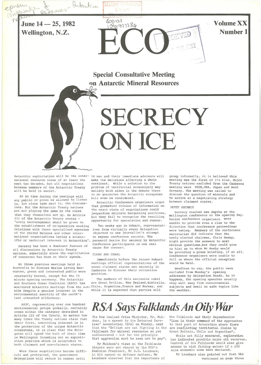 Eco, v. XX, no. 1, June 14 - 25, 1982
