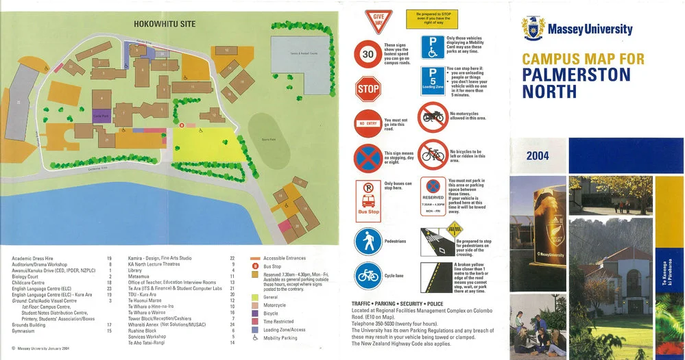 Campus Map, Massey University, Palmerston North, 2004