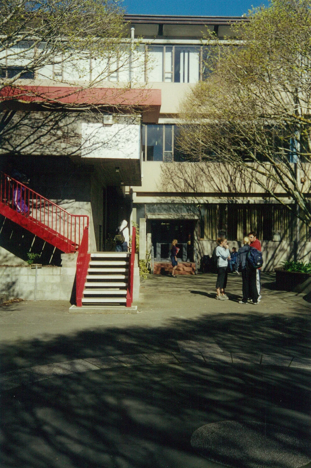 Massey University Library. Manawatū campus library exterior, circa 1990s
