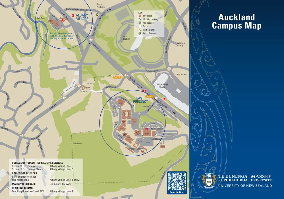 Campus Map, Massey University, Auckland, 2024