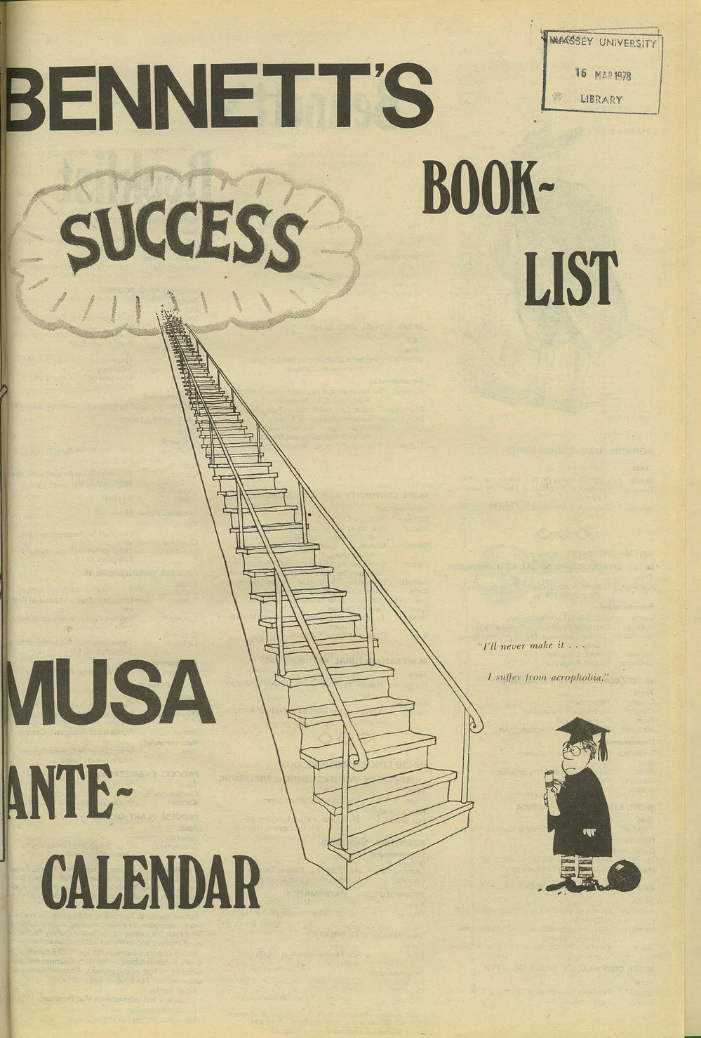 Chaff, Bennett's book list MUSA Anti-Calendar, 1977-09-21