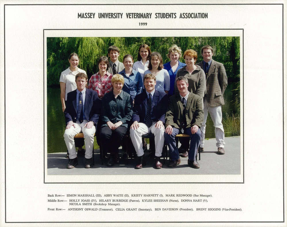 Massey University Veterinary Students Association Executive, 1999