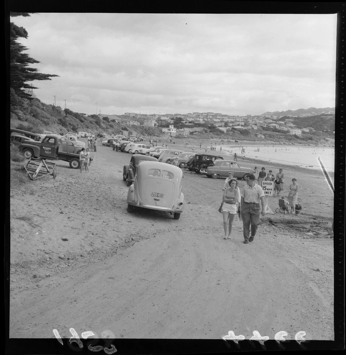Car parking, toll beach, Titahi Bay, Wellington