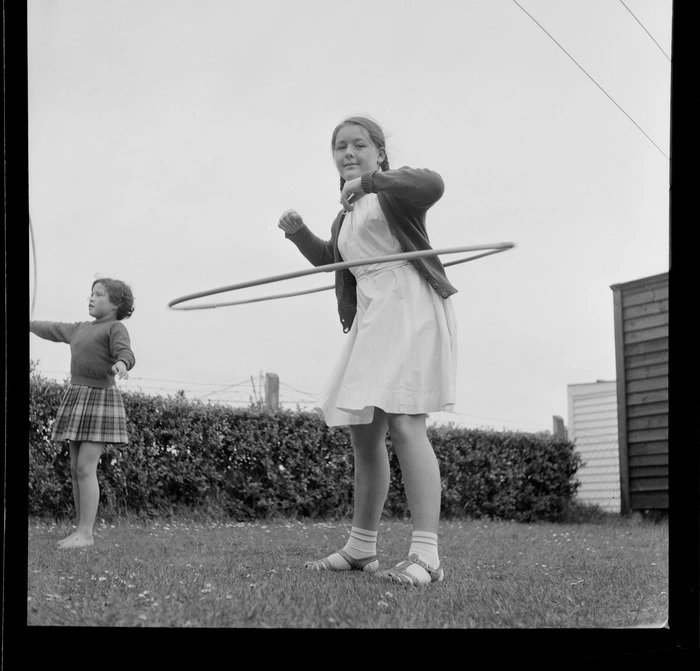 Kaye Tickner with a hula hoop