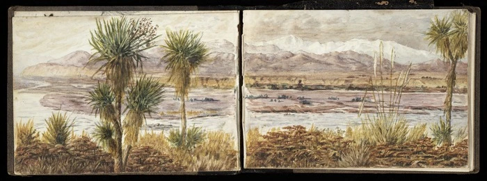 Alington, William Herbert, 1841-1938 :The Rakaia river bed. 9/4/93