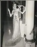 Elana Braianis in a dress featuring pleated satin over lace, costume for the embassy ball scene in the J.C. Williamson production of My fair lady, 1970 [picture] /