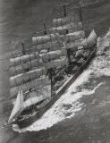 Aerial view of the Pamir, sailing ship,1947 [picture].