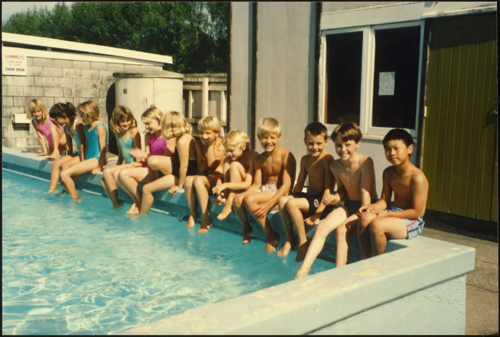 Children at swimming pool