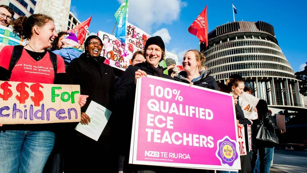 Parliament protest on World Teachers Day over cuts to early childhood education