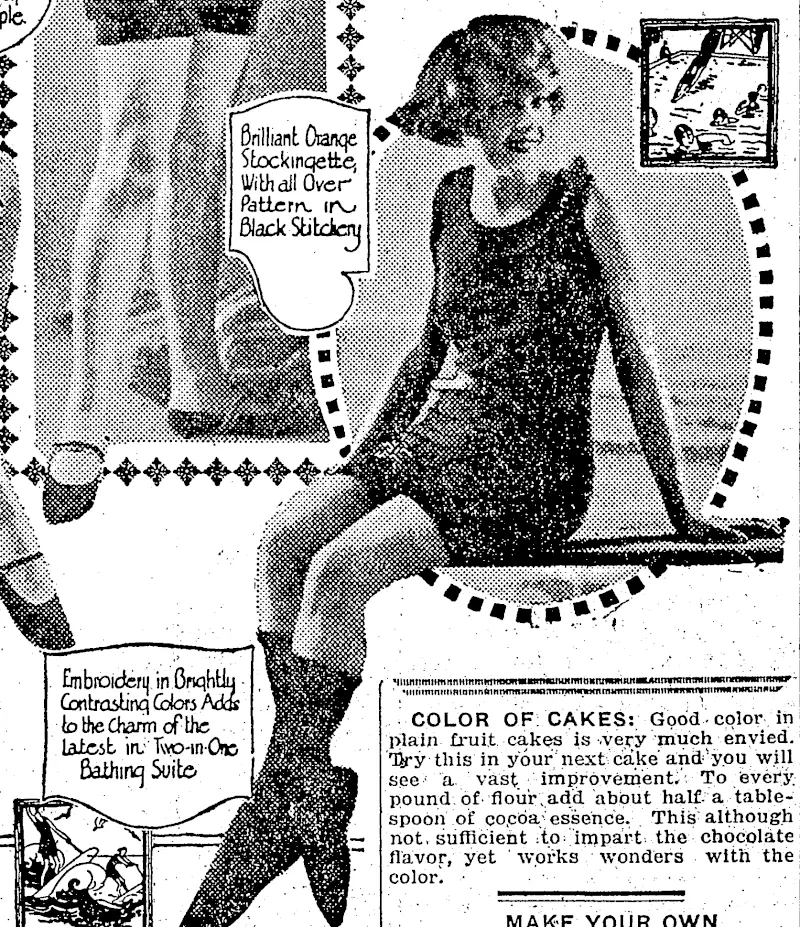 nbroidfcrij,in6nqhtli  Gontroibng Odors Me  taHieCteuTnofthe  Laicsb irv Two-mOu  Bathing Suite (NZ Truth, 19 August 1926)