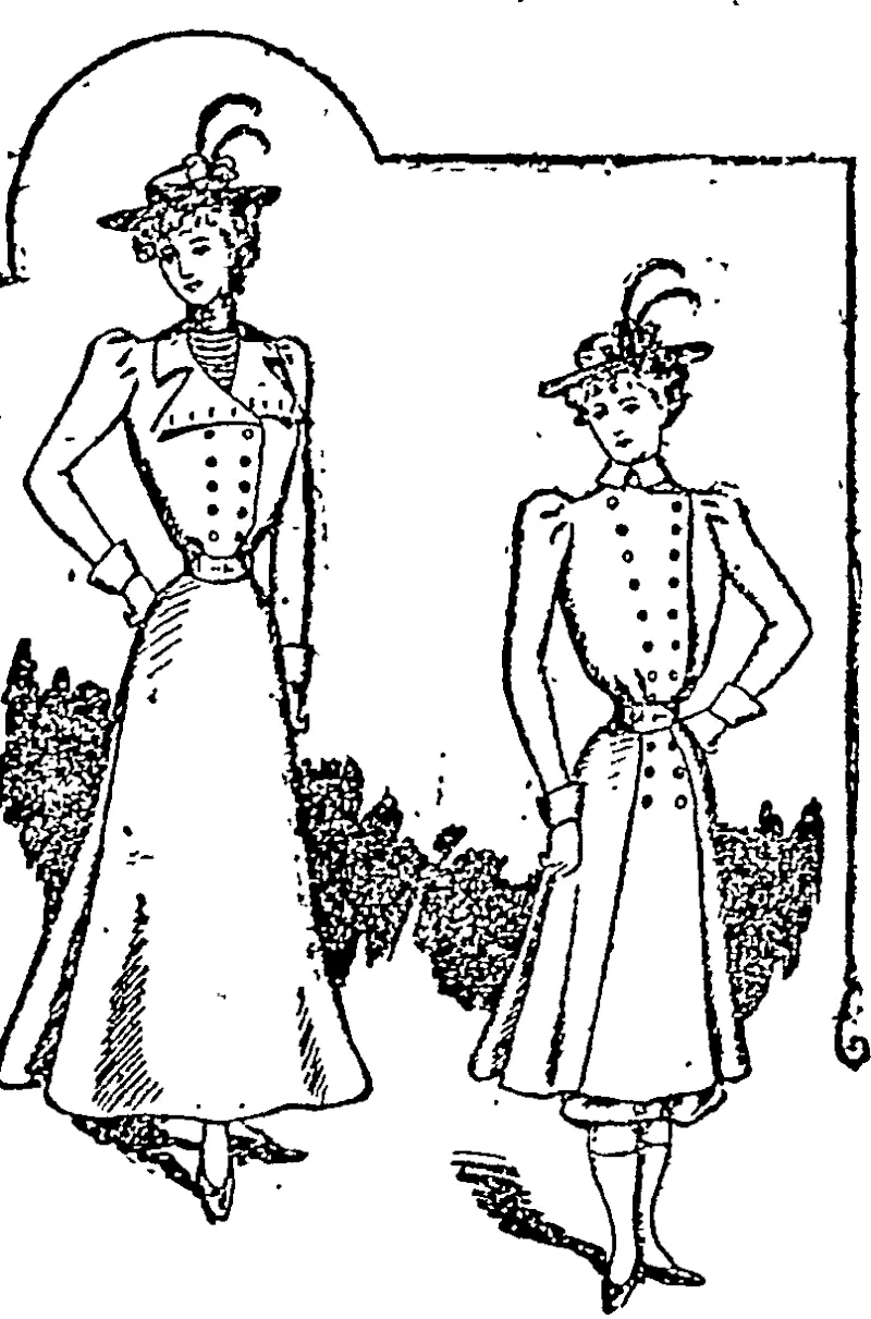 A COSTUME FOR THE-^DUNTRY. (Otago Witness, 12 January 1899)