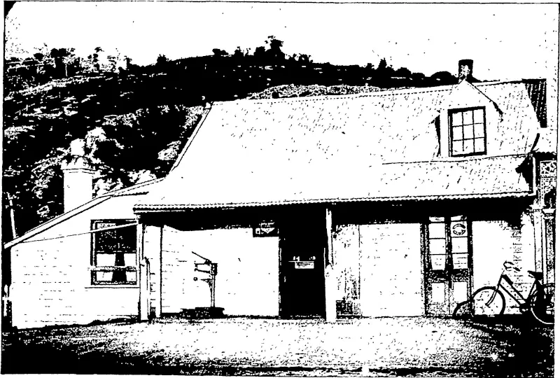 WHAT REMAINS OF THE OLD WHITE HOUSE AT HENLEY.  This is probably the oldest wayside inn in the country. Here the early settlers travelling  to Tokomairiro and the Clutha found rest and refreshment.  (Photos by Hicks.) (Otago Witness, 28 May 1902)