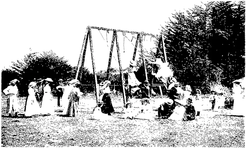 THE SWINGS WERE LARGELY PATROXISED DURING THE PICNIC. (Otago Witness, 03 February 1904)