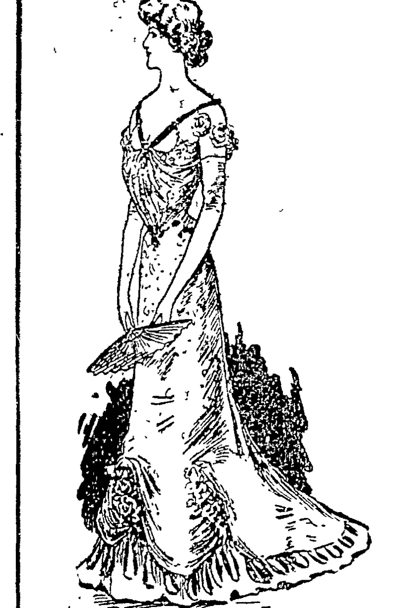 A*SMAET BALL GOWN. (Auckland Star, 05 May 1900)