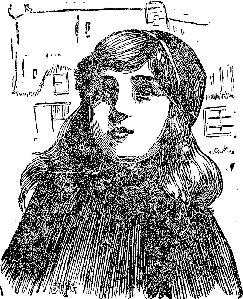 IRISH MOLLY, Whose only friends are the family pig and the little redcapped goblins she so firmly believes in. (Auckland Star, 05 September 1903)