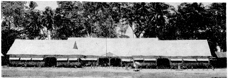 Tui Club, Guadalcanal, rest and recreational centre conducted by the R.N.Z.A.F. in conjunction with the National Patriotic Fund Board for the benefit of New Zealand air personnel in the Pacific. (Evening Post, 19 April 1945)