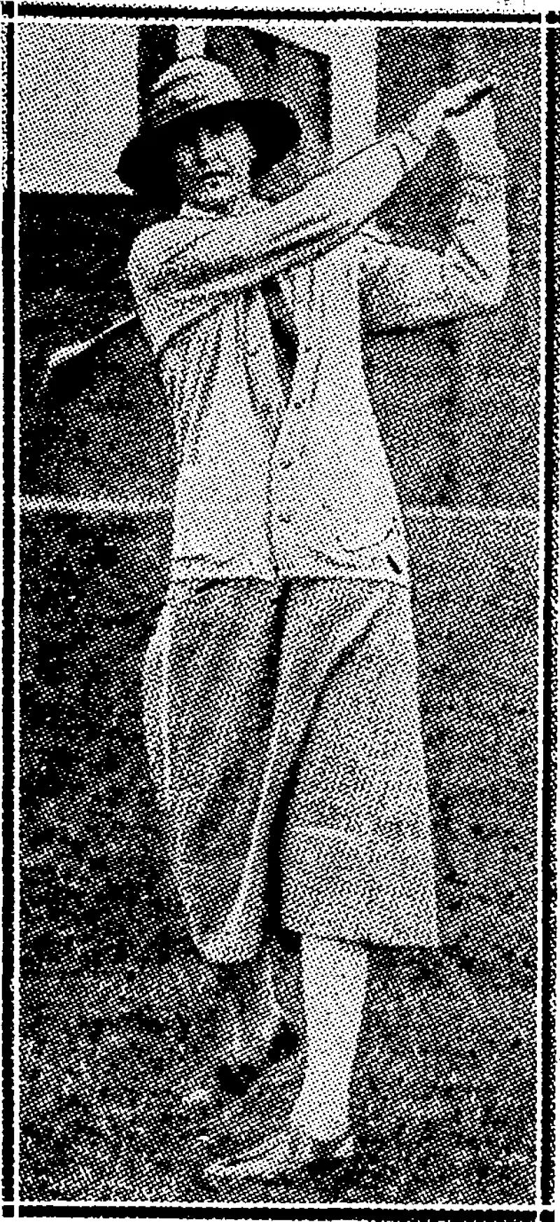 MISS MONA MACLEOD, . who defeated the holder of the, title, Miss Susie Tolhu'rst, in the quarterfinals of the. Australian women's golf championship. (Evening Post, 31 August 1932)