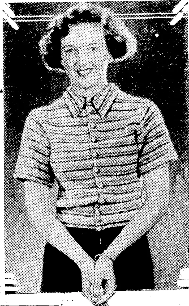 every alternate row for 2-iin. Cast off loosely. Stitch in sleeves and hem up sleeve and side'seams. Turn jumper wrong side out on an ironing board and pin out to required measurements. ' Press lightly under a damp cloth. (Evening Post, 08 February 1936)