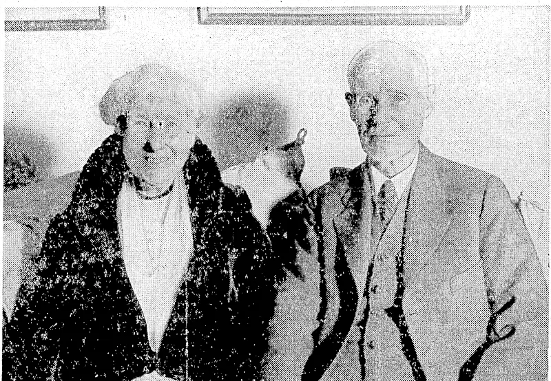 Evening Post" Photo. Mr. and Mrs. IF. T. Grundy, of Hawker Street, Wellington, who celebrated their diamond- wedding on Saturday. Among the. congratulations' received ivus one from their Majesties the King and Queen. (Evening Post, 19 July 1937)
